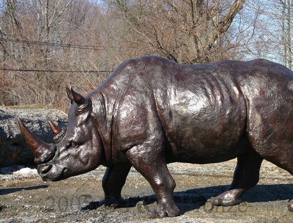Rhino bronze sculpture-5