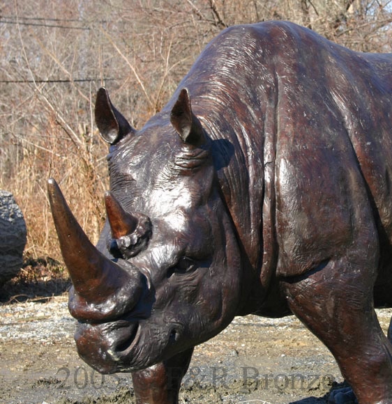 Rhino bronze sculpture-6