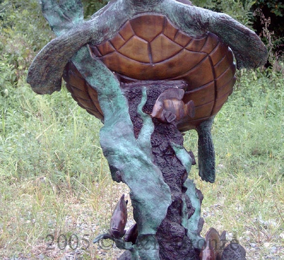 Two Sea Turtles bronze Fountain-1