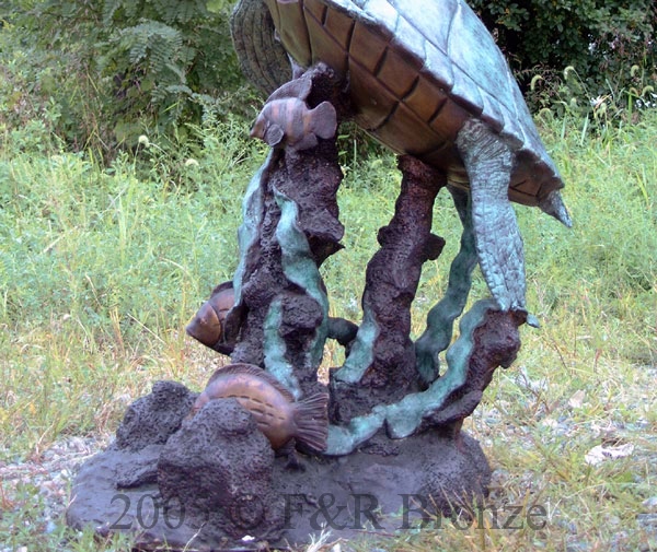 Two Sea Turtles bronze Fountain-14