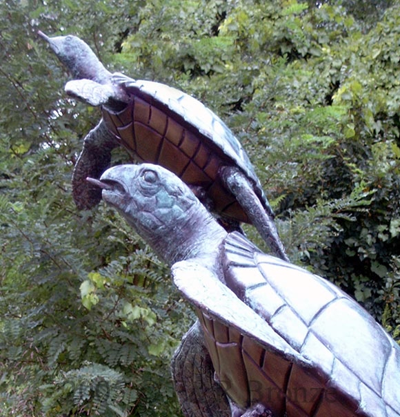 Two Sea Turtles bronze Fountain-9