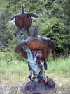 Two Sea Turtles bronze fountain
