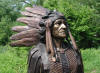 Life Size Indian Chief with Spear bronze reproduction