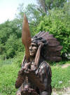 Indian Chief with Spear bronze sculpture