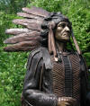 Indian Chief with Spear bronze reproduction
