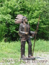 Life Size Indian Chief with Spear bronze statue