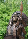 Indian Chief with Spear bronze statue