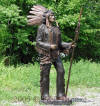 Life Size Indian Chief with Spear bronze sculpture