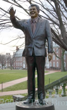 Life Size Ronald Reagan bronze sculpture