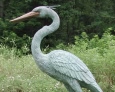 Blue Heron bronze statue