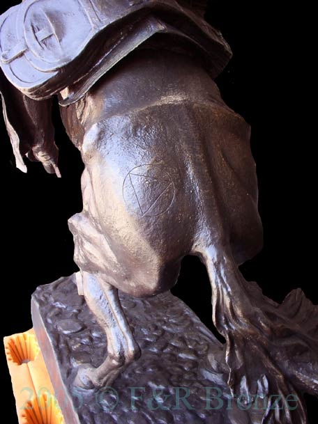 Heroic Bronco Buster bronze statue-6