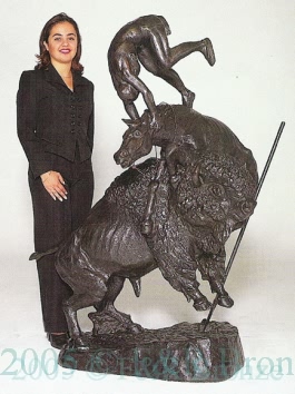Monumental Buffalo Horse bronze sculpture