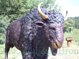 Bison bronze reproduction