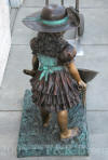 Girl With Wheelbarrow Bronze Sculpture