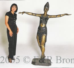Semiramis with no cape bronze sculpture by Chiparus
