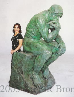 Life Size Thinker bronze statue by Auguste Rodin