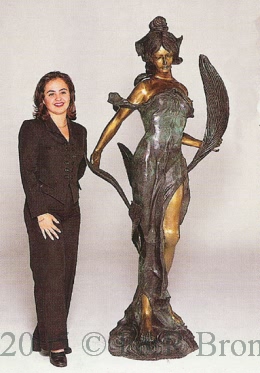 Life Size Diane bronze sculpture by Roche
