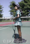 Standing Tennis Girl bronze statue