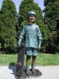 Boy with Skateboard bronze sculpture