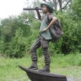 Explorer Boy bronze statue