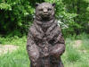 Bronze Standing Bear with Cub 