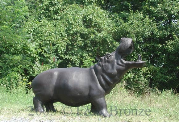 Hippo bronze Fountain-1