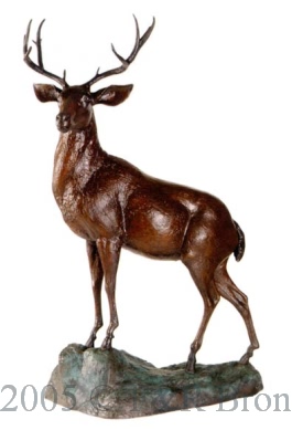 Heroic Deer Bronze Statue