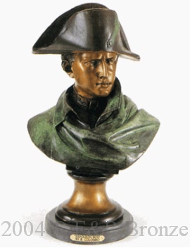 Napoleon bust bronze statue by Colombo