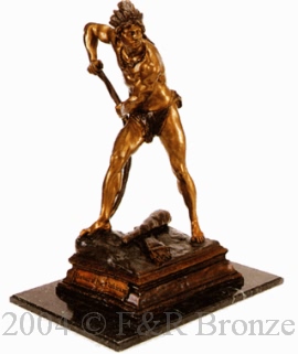 Last of the Mohicans bronze by Plaza