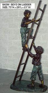 Boys on Ladder Bronze