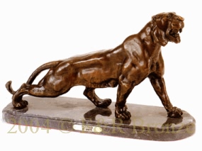 Panther bronze sculpture by Antoine Barye