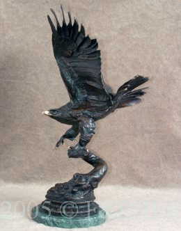 Eagle Bronze statue by Moigniez
