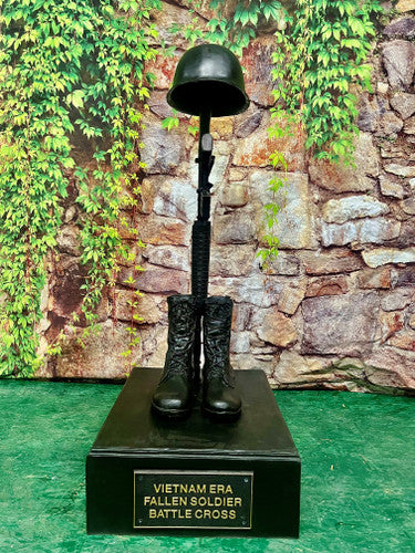 Vietnam Era Fallen Soldier Bronze Memorial Statue, view 2