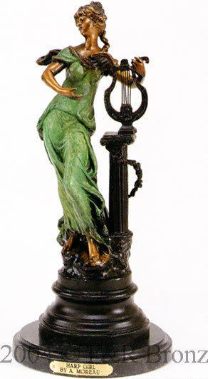 Harp Girl by Auguste Moreau