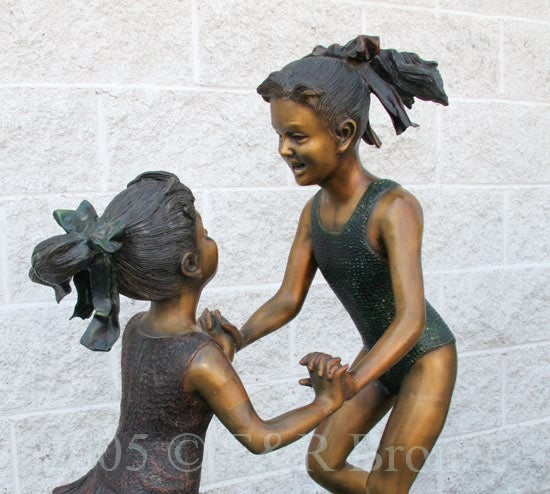 Jumbo Beach Girls Bronze Statue