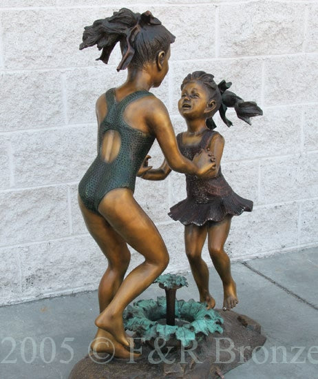 Jumbo Beach Girls Bronze Statue