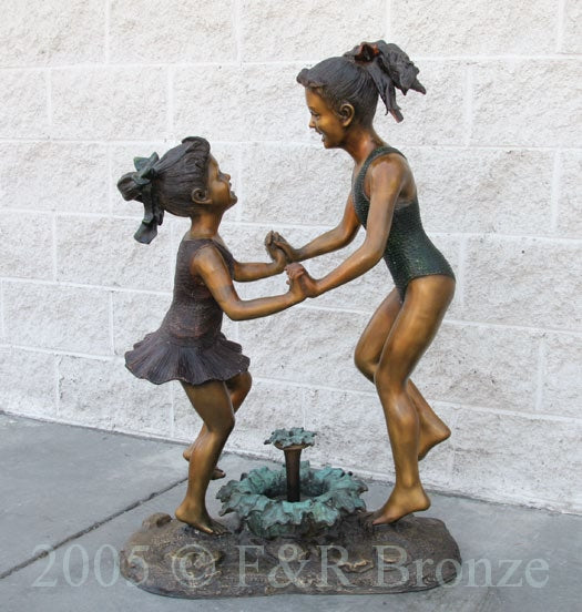 Jumbo Beach Girls Bronze Statue