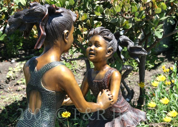 Jumbo Beach Girls Bronze Statue