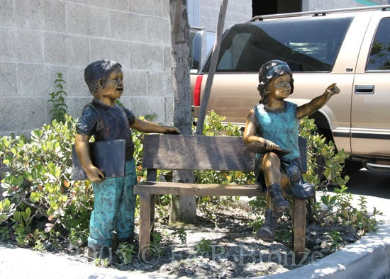 Jumbo Going To School Bronze Statue