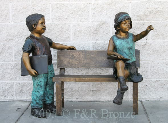 Jumbo Going To School Bronze Statue