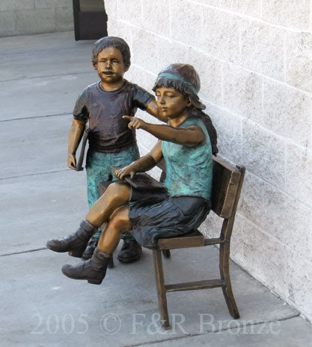 Jumbo Going To School Bronze Statue