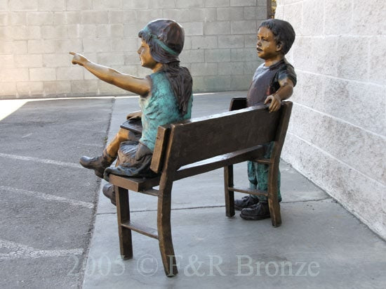 Jumbo Going To School Bronze Statue