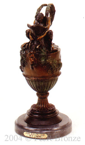 Nude Boy On Vase by Pierre Jules Mene