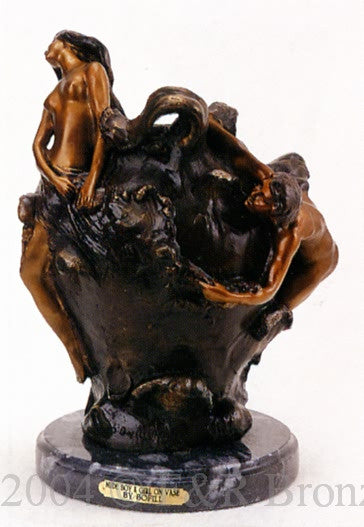 Nude Boy & Girl On Vase