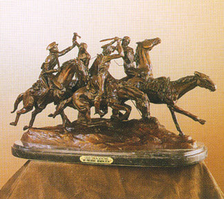 Old Dragoons Bronze Sculpture by Frederic Remington