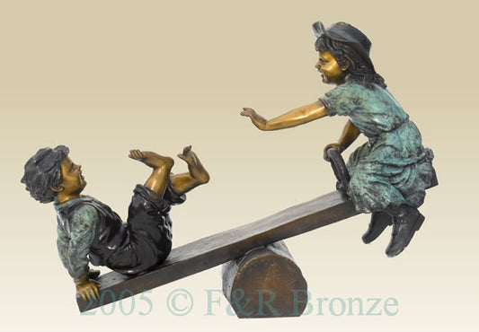 Jumbo Teeter Tooter Bronze Statue
