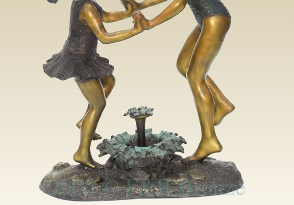 Jumbo Beach Girls Bronze Statue