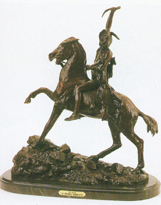 Scalp Bronze Sculpture by Frederic Remington