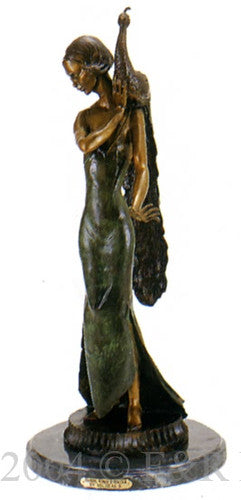Standing Girl With Peacock by Michael S.