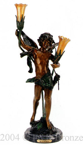 Cupid (Lamp) by Auguste Moreau